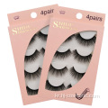 3D Siberian Mink False Strip Lashes 상위 학년 재료 전체 판매 맞춤형 박스 패키지